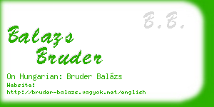 balazs bruder business card